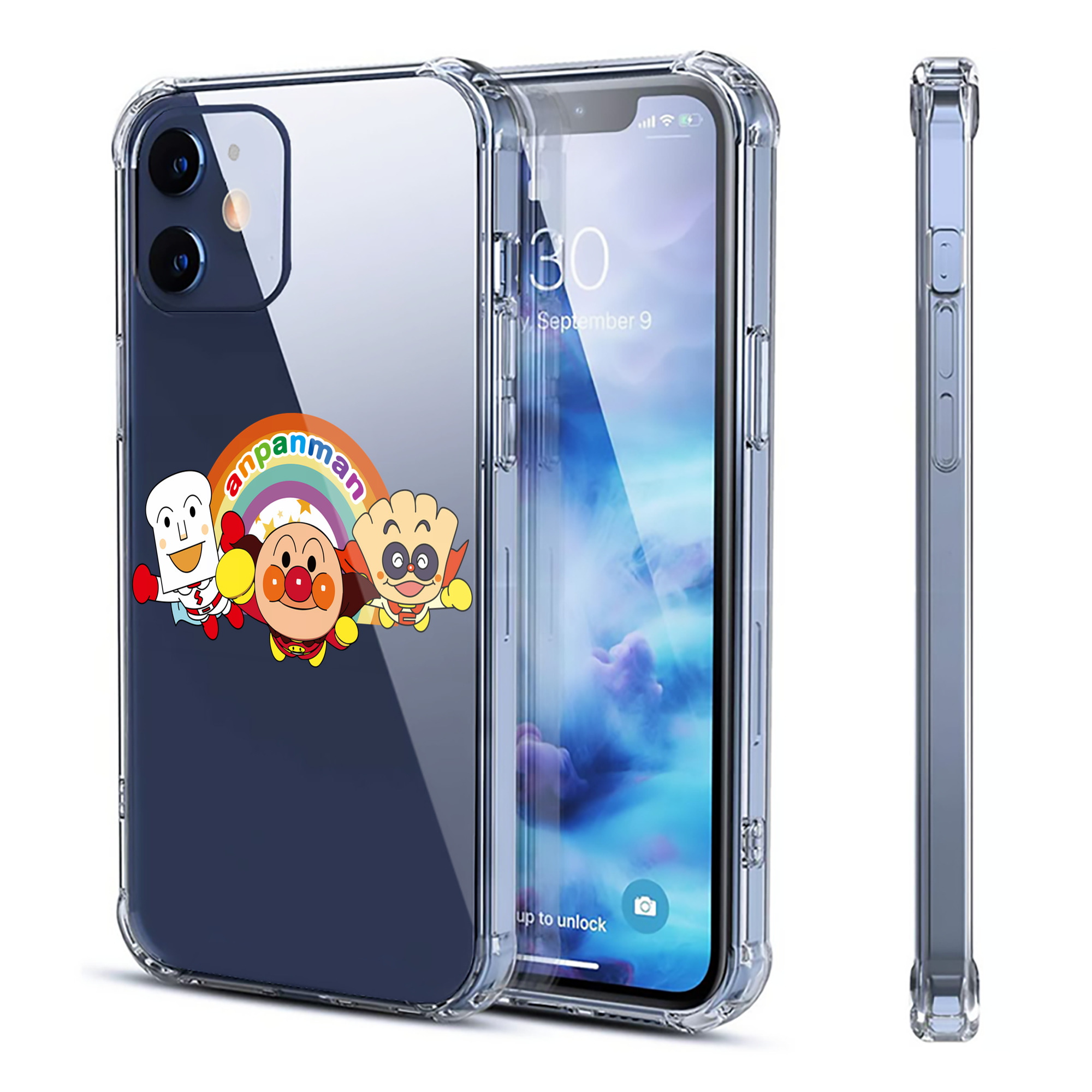 （画像用） アンパンマン Anpanman 【iPhone 12シリーズ対応】透明スマホケース（クリアソフトケース）